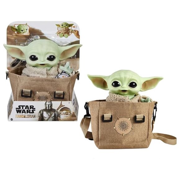 Star Wars Grogu 11” Plush Soft Body Sounds & Carrier Disney The Mandalorian NEW! - Picture 1 of 11